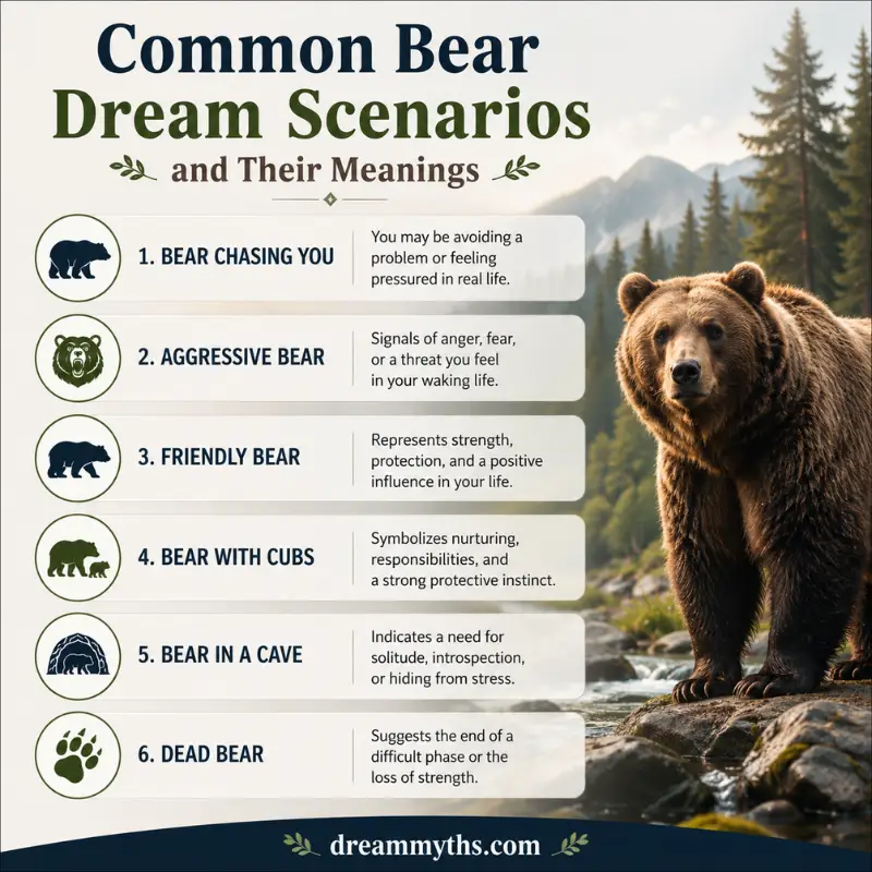 Common Bear Dream Scenarios and Their Meanings