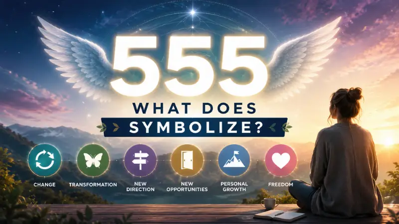 555 angel number meaning symbolizing change, transformation, freedom, and personal growth