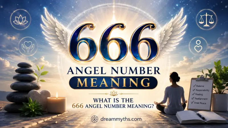 666 angel number meaning graphic showing balance, healing, responsibility, and spiritual realignment