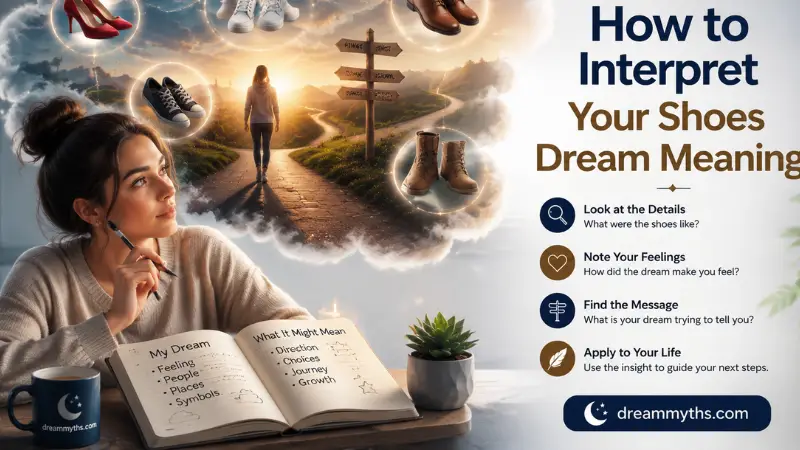 How to Interpret Your Shoes Dream Meaning with dream symbols, journal, and guidance path