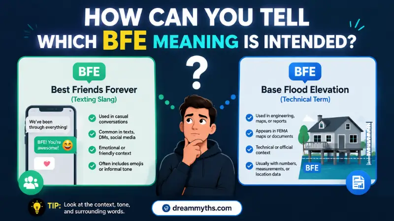 How to identify the correct BFE meaning using context, tone, and usage examples
