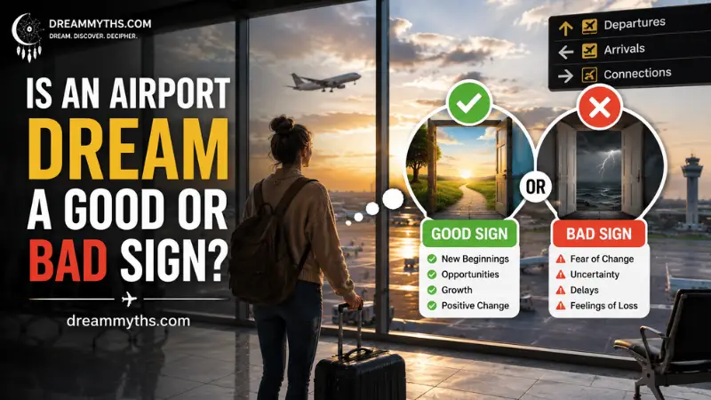 Airport dream scene showing good and bad signs, change, uncertainty, and new beginnings