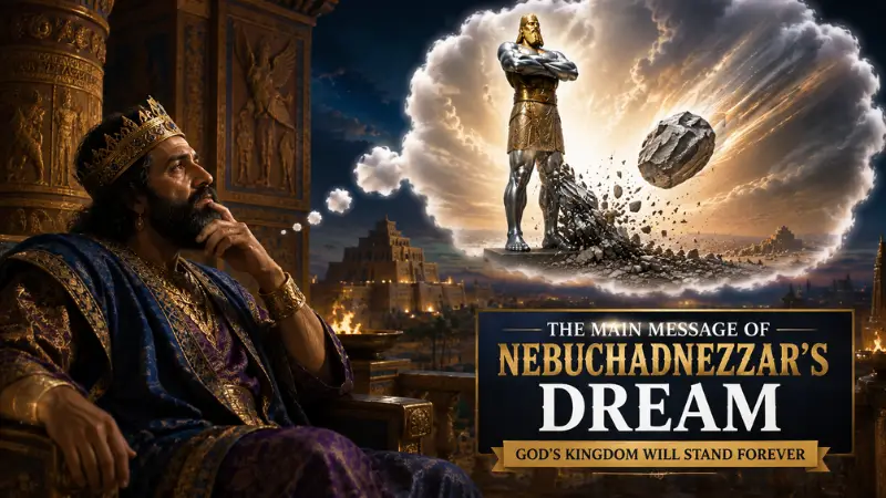 Nebuchadnezzar contemplating his dream of the statue and God’s everlasting kingdom