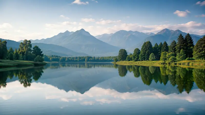 Still water reflecting a figure, a common dream symbol of the inner world