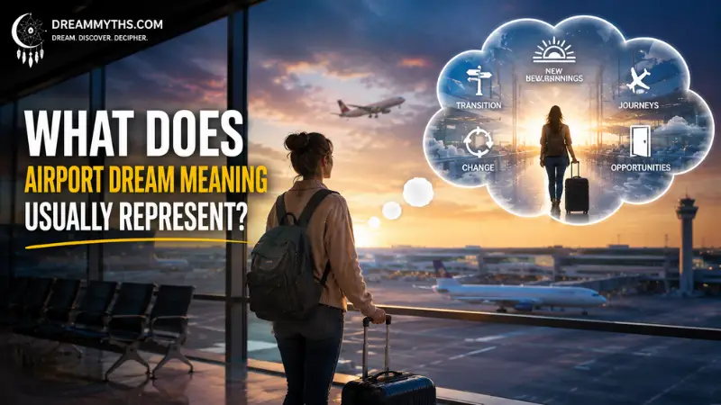 Airport dream scene representing transition, new beginnings, change, journeys, and opportunities