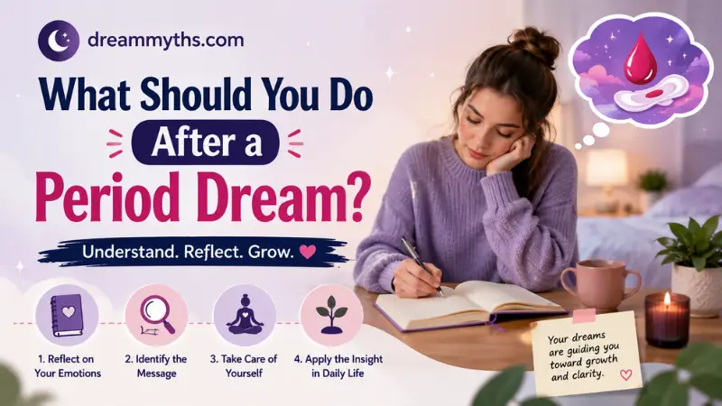 What should you do after a period dream with a woman reflecting and journaling