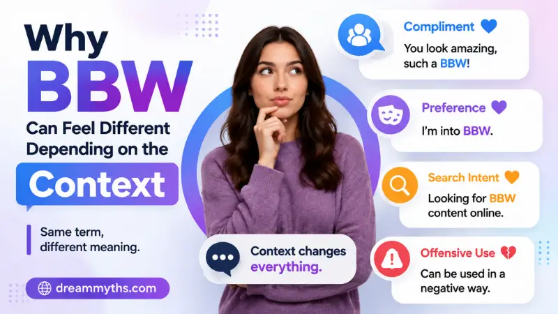 Why BBW can feel different depending on the context with examples of positive and negative usage