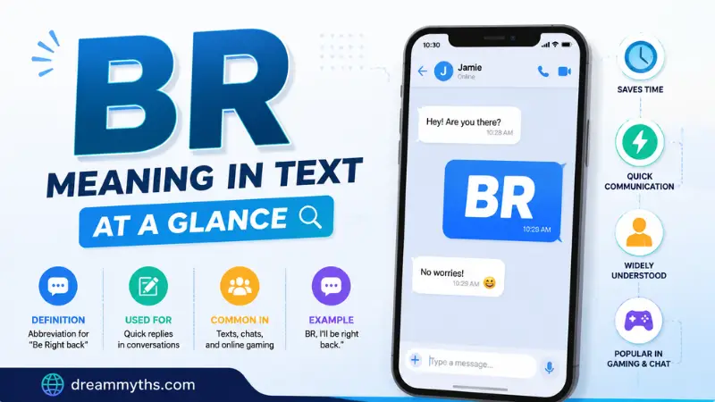 BR meaning in text at a glance showing the definition, uses, and chat examples of the abbreviation