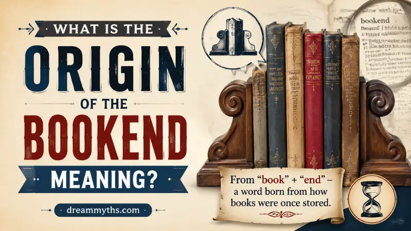 Origin of the bookend meaning showing the history, word roots, and evolution of the term