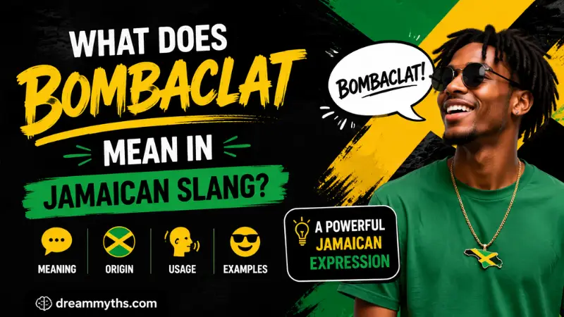 Bombaclat meaning in Jamaican slang explained with a modern language guide graphic showing cultural context and usage