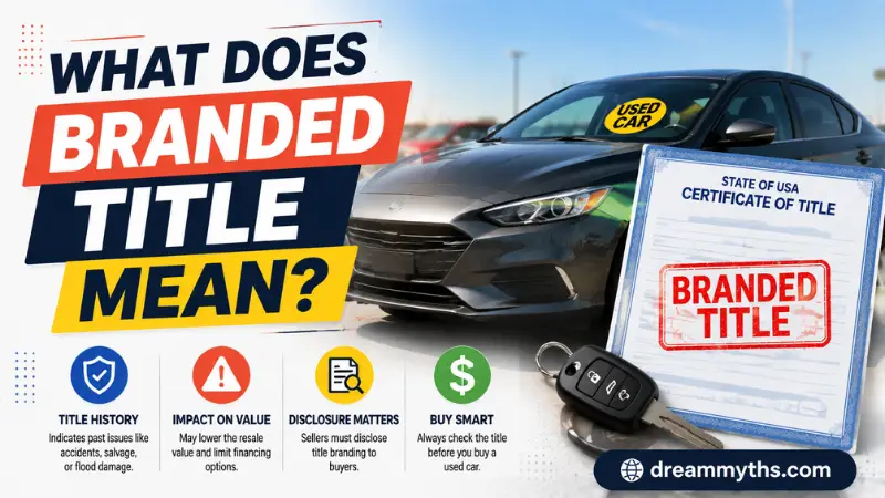 What does branded title mean explained with a used car, title history, and buying risks