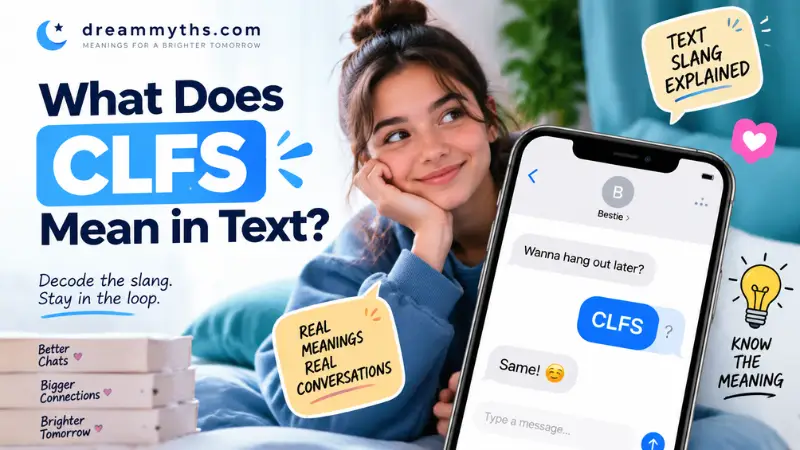 Modern graphic explaining what CLFS meaning in text refers to, with a smartphone chat and social media slang theme.