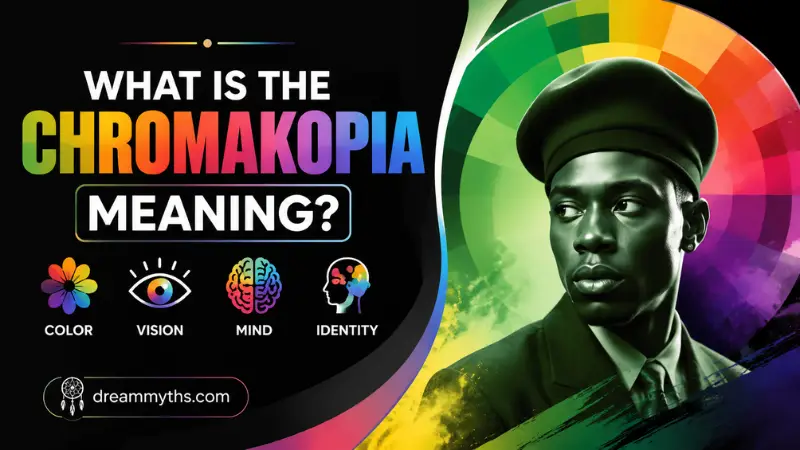 Modern colorful graphic explaining the Chromakopia meaning with visual themes of color, identity, creativity, and symbolism